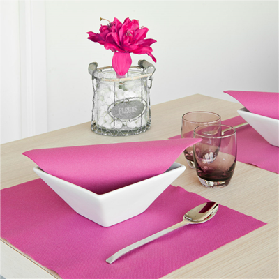 SERVIETTES  55 G/M2 40x40 CM FUCHSIA AIRLAID (700 UNITÉ) – Image 2