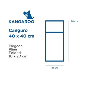 SERVIETTES KANGOUROU 'DRY COTTON' 55 G/M2 40x40 CM MANDARINE AIRLAID (700 UNITÉ) – Image 3