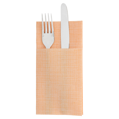 SERVIETTES KANGOUROU 'DRY COTTON' 55 G/M2 40x40 CM MANDARINE AIRLAID (700 UNITÉ)