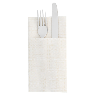 SERVIETTES KANGOUROU 'DRY COTTON' 55 G/M2 40x40 CM IVOIRE AIRLAID (700 UNITÉ) – Image 2