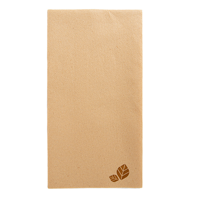 SERVIETTES P. 1/8  55 G/M2 40x40 CM NATUREL AIRLAID (750 UNITÉ)