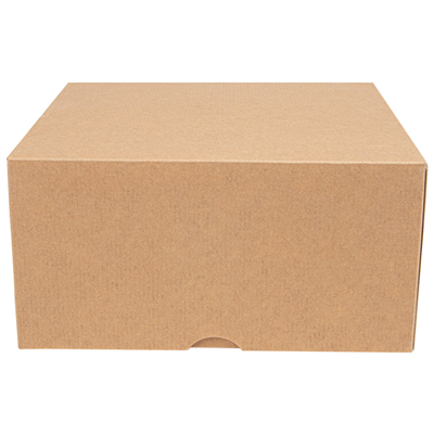 BOÎTES PATISSERIES SANS FENÊTRE 'THEPACK' 240 G/M2 16x16x8 CM NATUREL CARTON ONDULÉ NANO-MICRO (200 UNITÉ) – Image 3