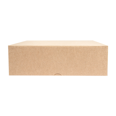 BOÎTES PATISSERIES SANS FENÊTRE 'THEPACK' 240 G/M2 26x26x8 CM NATUREL CARTON ONDULÉ NANO-MICRO (100 UNITÉ) – Image 2