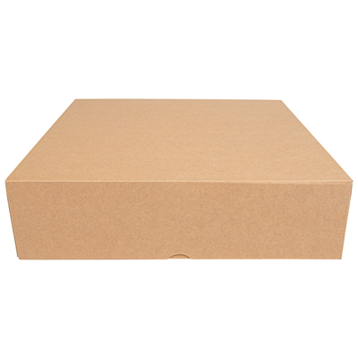 BOÎTES PATISSERIES SANS FENÊTRE 'THEPACK' 240 G/M2 30x30x8 CM NATUREL CARTON ONDULÉ NANO-MICRO (100 UNITÉ) – Image 3