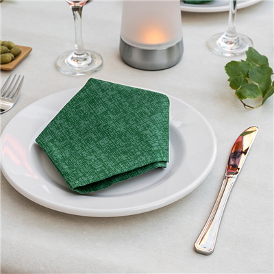 SERVIETTES P. 1/4 'JAZZ' 55 G/M2 40x40 CM VERT JAGUAR AIRLAID (700 UNITÉ) – Image 2