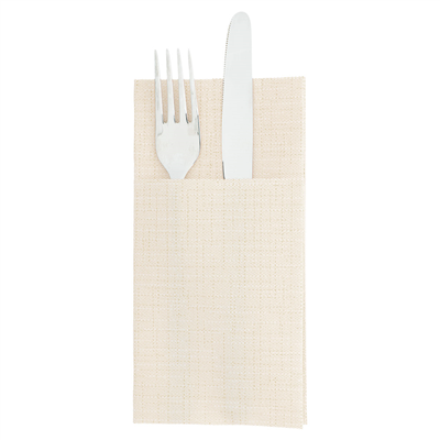 SERVIETTES KANGOUROU 'DRY COTTON' 55 G/M2 40x40 CM SABLE AIRLAID (700 UNITÉ)