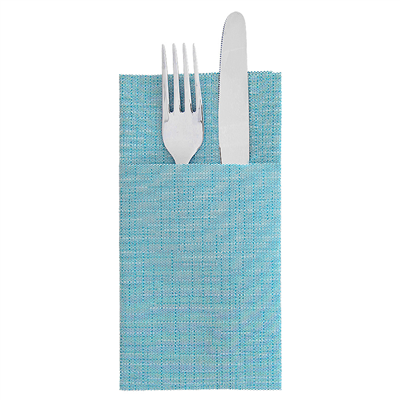 SERVIETTES "CANGURITO" 'DRY COTTON' 55 G/M2 33x40 CM TURQUOISE AIRLAID (700 UNITÉ)