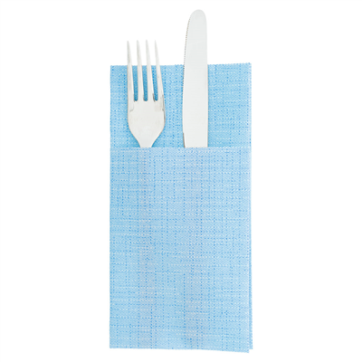 SERVIETTES KANGOUROU 'DRY COTTON' 55 G/M2 40x40 CM TURQUOISE AIRLAID (700 UNITÉ)