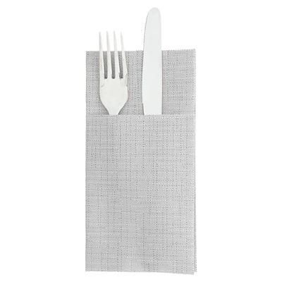 SERVIETTES KANGOUROU 'DRY COTTON' 55 G/M2 40x40 CM GRIS AIRLAID (700 UNITÉ)