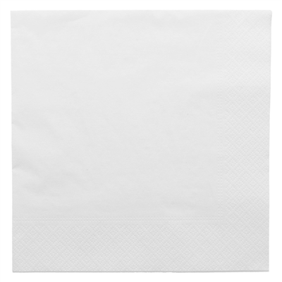 SERVIETTES 3 PLIS  17 G/M2 40x40 CM BLANC OUATE (1000 UNITÉ)