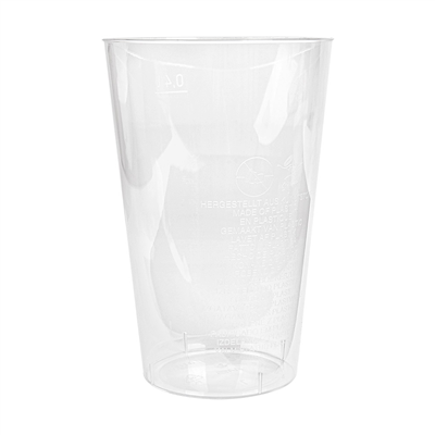 VERRES INJECTÉS 400 ML Ø 8,5/6x13 CM TRANSPARENT PS (500 UNITÉ) – Image 2