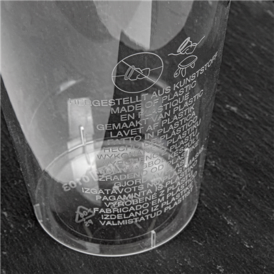 VERRES INJECTÉS 400 ML Ø 8,5/6x13 CM TRANSPARENT PS (500 UNITÉ) – Image 5