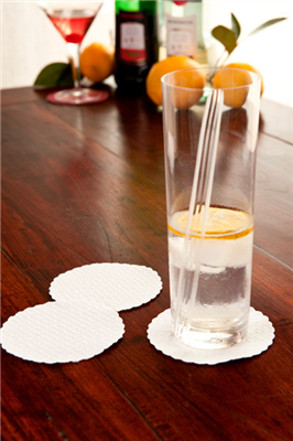 DESSOUS DE VERRE 'DENTELLE' 70 G/M2 Ø9 CM BLANC AIRLAID (3000 UNITÉ) – Image 2