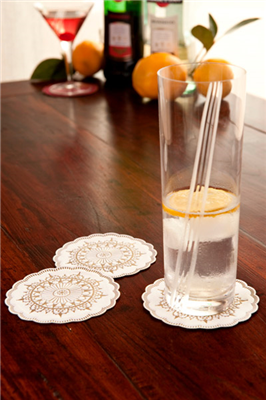 DESSOUS DE VERRE 9 PLIS  8x18 G/M2 + (30+12) G/M2 Ø9 CM BLANC OUATE (3000 UNITÉ) – Image 2