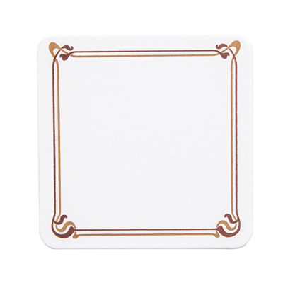 DESSOUS DE VERRE MARRON/OCRE 'MAXIM' 210 G/M2 8,5x8,5 CM BLANC CARTON (6000 UNITÉ)