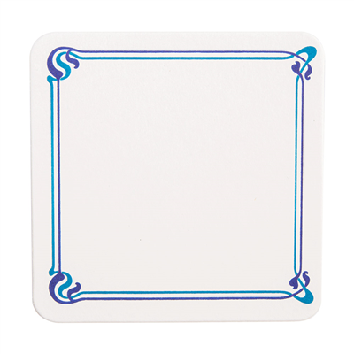 DESSOUS DE VERRE BLEU 'MAXIM' 210 G/M2 8,5x8,5 CM BLANC CARTON (6000 UNITÉ)