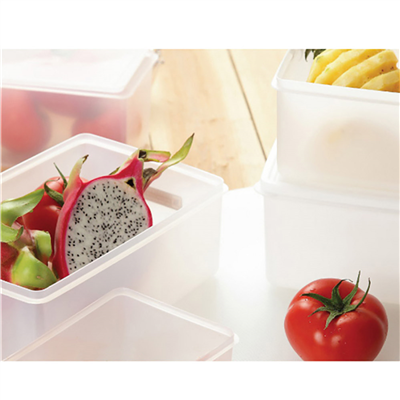 RÉCIPIENT ALIMENTS + COUVERCLE INCORPORÉ 1450 ML 20,5x14x8 CM BLANC PP (1 UNITÉ) – Image 5