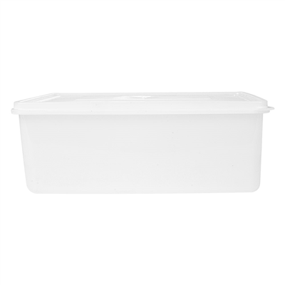 RÉCIPIENT ALIMENTS + COUVERCLE INCORPORÉ 3150 ML 26x18x10 CM BLANC PP (1 UNITÉ) – Image 2