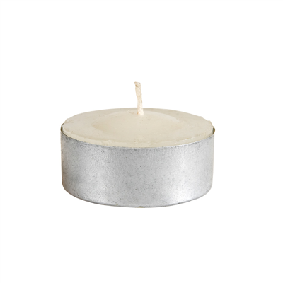 288 U. BOUGIES CHAUFFE PLATS  Ø3,5x1,5 CM BLANC PARAFFINE (1 UNITÉ)
