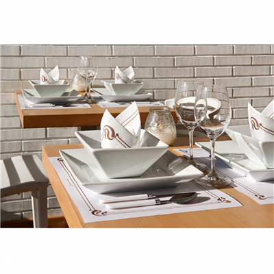 SERVIETTES ECOLABEL 'DOUBLE POINT' MAXIM BRUN 18 G/M2 40x40 CM BLANC OUATE (1200 UNITÉ) – Image 4