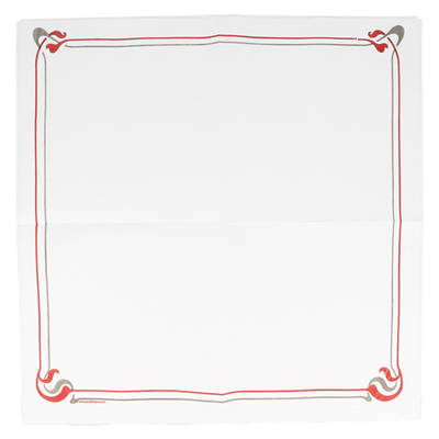 SERVIETTES 'DOUBLE POINT' MAXIM BORDEAUX 18 G/M2 40x40 CM BLANC OUATE (1200 UNITÉ) – Image 2