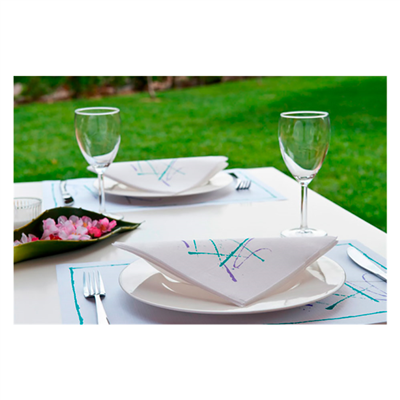 SERVIETTES ECOLABEL 'DOUBLE POINT' VOLARE 18 G/M2 40x40 CM BLANC OUATE (1200 UNITÉ) – Image 2
