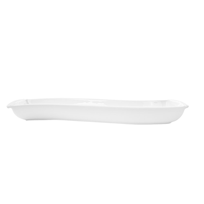 PLATEAUX FORME "S"  30,5 CM BLANC PORCELAINE (6 UNITÉ) – Image 2
