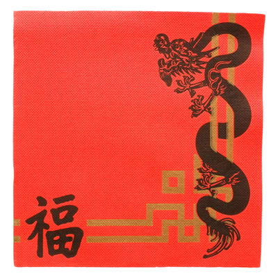 SERVIETTES ECOLABEL 'DOUBLE POINT' CHINA 18 G/M2 40x40 CM ROUGE OUATE (1200 UNITÉ)