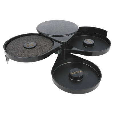 SUCREUR DE VERRES SUCRE & SEL  20x16x7,4 CM NOIR ABS (1 UNITÉ)