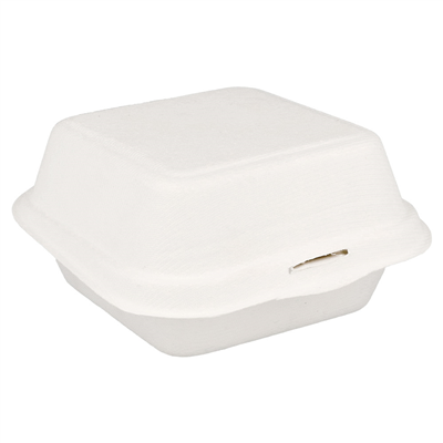 COQUILLES HAMBURGER 'BIONIC' 450 ML 15,2x15x8,4 CM BLANC BAGASSE (600 UNITÉ)