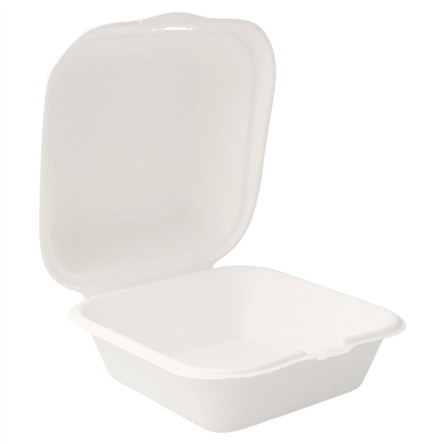 COQUILLES HAMBURGER 'BIONIC' 450 ML 15,2x15x8,4 CM BLANC BAGASSE (600 UNITÉ) – Image 3