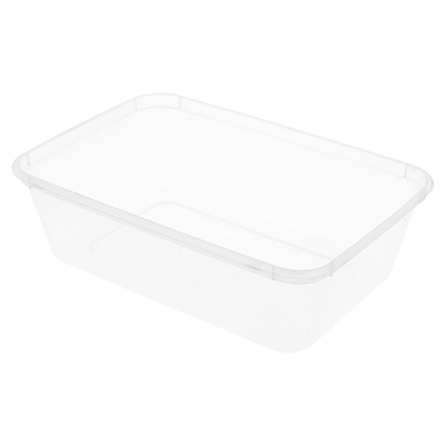 RÉCIPIENTS RECTANGULAIRES 650 ML 17,5x12x4,5 CM TRANSPARENT PP (500 UNITÉ)
