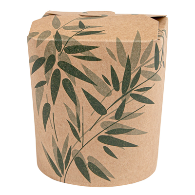 RÉCIPIENTS MULTIUSAGES MICRO-ONDABLES 'FEEL GREEN' 480 ML 275 + 25 PE G/M2 Ø8x9 CM MARRON CARTON (50 UNITÉ) – Image 2