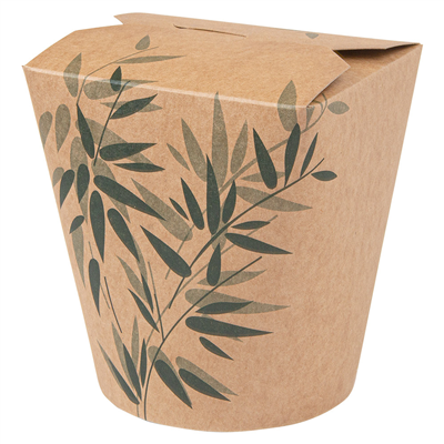 RÉCIPIENTS MULTIUSAGES MICRO-ONDABLES 'FEEL GREEN' 960 ML 275 + 25 PE G/M2 Ø9x10,8 CM MARRON CARTON (50 UNITÉ) – Image 2