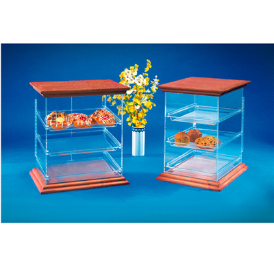 DISPLAY PÂTISSERIE - COUVERCLE BOIS  36x45x49 CM TRANSPARENT METACRYLATE (1 UNITÉ)