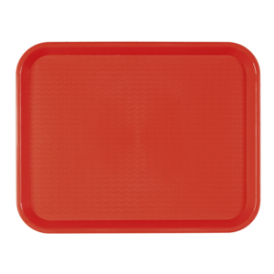 PLATEAU FAST FOOD  27,5x35,5 CM ROUGE PP (1 UNITÉ)