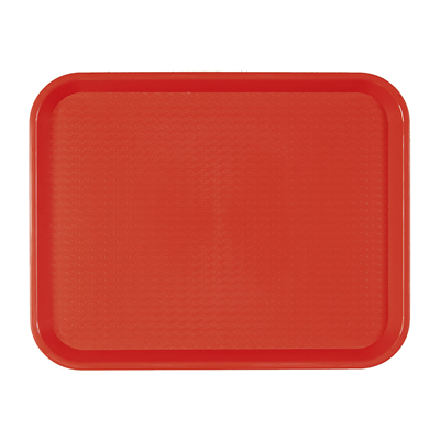 PLATEAU FAST FOOD  30,4x41,4 CM ROUGE PP (1 UNITÉ)