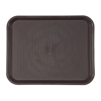 PLATEAU FAST FOOD  35,5x45,3 CM CHOCOLAT PP (1 UNITÉ)