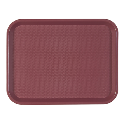 PLATEAU FAST FOOD  27,5x35,5 CM BORDEAUX PP (1 UNITÉ)