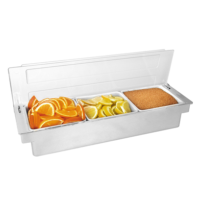 DISTRIBUTEUR À CONDIMENTS 3 COMPART.  49,5x15,7x9 CM CHROME PS (1 UNITÉ) – Image 5