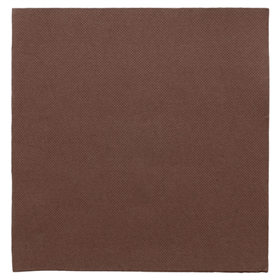 SERVIETTES ECOLABEL 'DOUBLE POINT' 18 G/M2 39x39 CM CHOCOLAT OUATE (1200 UNITÉ)