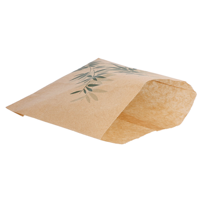 SACHET POUR FRITURES 'FEEL GREEN' 34 G/M2 12x12 CM NATUREL PARCH.INGRAISSABLE (1000 UNITÉ) – Image 2
