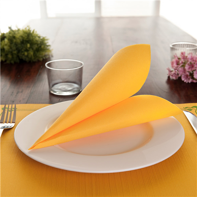 SERVIETTES ECOLABEL 'DOUBLE POINT' 18 G/M2 33x33 CM JAUNE SOLEIL OUATE (1200 UNITÉ) – Image 3