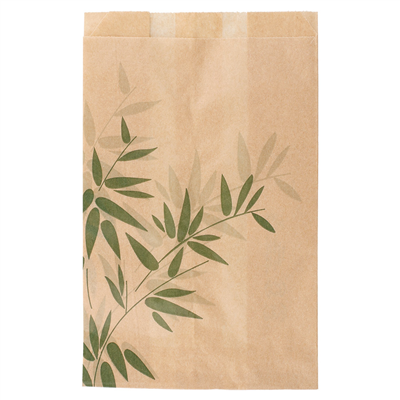 POCHETTES BURGER PFAS FREE 'FEEL GREEN' 38 G/M2 12+7x18 CM NATUREL PARCH.INGRAISSABLE (500 UNITÉ)