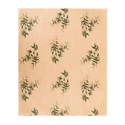 PAPIER INGRAISSABLES FAST FOOD 'FEEL GREEN' 34 G/M2 28x34 CM NATUREL PARCH.INGRAISSABLE (1000 UNITÉ)