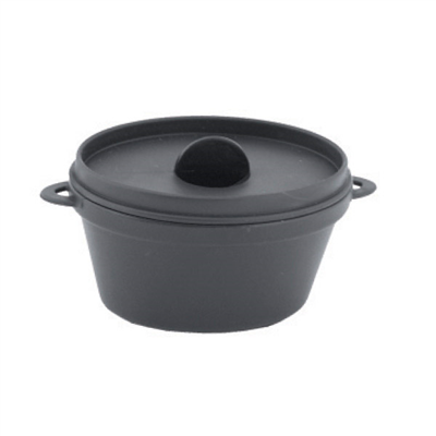 MINI COCOTTES MICRO-ONDABLES+COUVERCLES 65 ML 9,1x5,8x4,5 CM NOIR PP (216 UNITÉ) – Image 2
