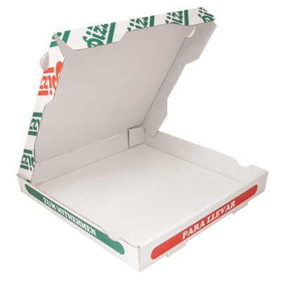 BOÎTES À PIZZA  348 G/M2 29x29x4 CM BLANC CARTON MICROCANAL (100 UNITÉ) – Image 2
