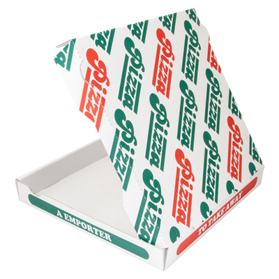 BOÎTES À PIZZA  348 G/M2 29x29x4 CM BLANC CARTON MICROCANAL (100 UNITÉ) – Image 3