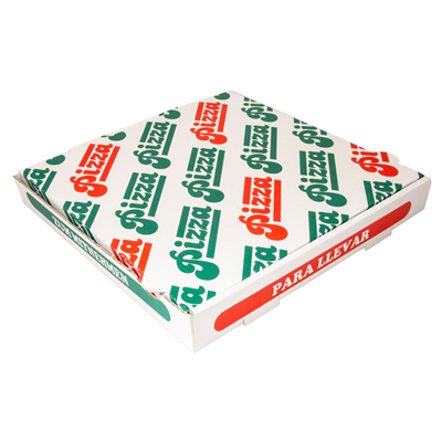 BOÎTES À PIZZA  348 G/M2 29x29x4 CM BLANC CARTON MICROCANAL (100 UNITÉ)