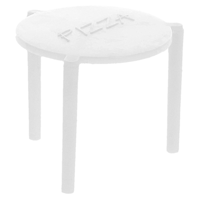 PETITES TABLES PIZZA  Ø 4,5x3,7 CM BLANC PP (2000 UNITÉ) – Image 2